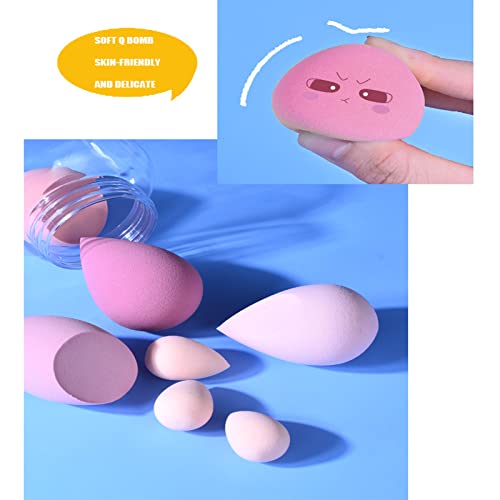 7 Pcs Multi-Color Makeup Sponge Set, Foundation Blending Beauty Blender, Flawless For Liquid Creams And Powders #TOP2
