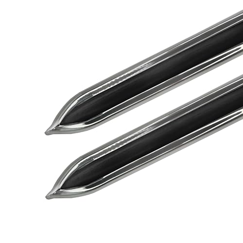 Automotive Authority Llc VBC-1218 Vintage Style 5/8 Inch Black & Chrome Side Body Trim Molding cover