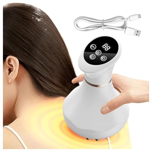 Masajeador muscular: dispositivo de terapia de calentamiento, pistola de percusión de 9 velocidades, herramienta de relajación de tejido profundo | Diseño recargable tipo-C con calor ajustable,