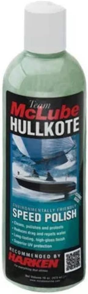 HARKEN McLube Hullkote Speed Polish-Pint - Its long-lasting, high-gloss finish repels water to reduce drag for ultra-fast results