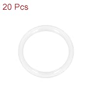 Vista 3 de Aros de silicona uxcell, de 30mm de diámetro exterior, 24mm de diámetro interior, 3mm de ancho, junta de sellado VMQ, color blanco, paquete de 20