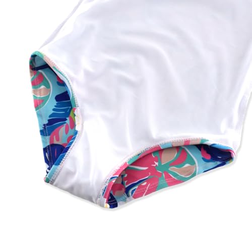 Image of Girls One-Piece Swimsuit with Adjustable Straps, Quick-Dry Design, Perfect for Pool, Beach, Surfing, Ages 2-12