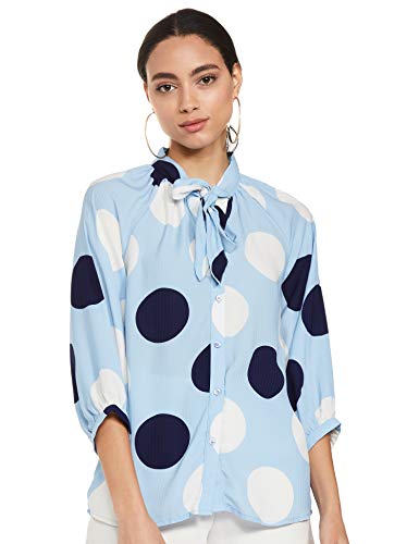 Image of Max Women's Solid Sash Tie-Up Regular Fit Shirt