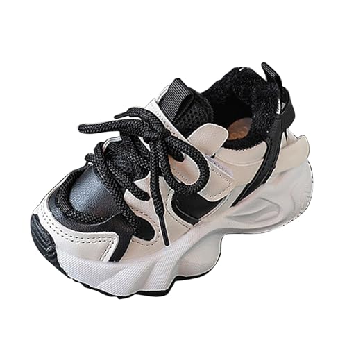 Botas de invierno a prueba de agua para niños grandes, planas, para mantener el calor, zapatos cómodos para niñas, Black, 24 EU