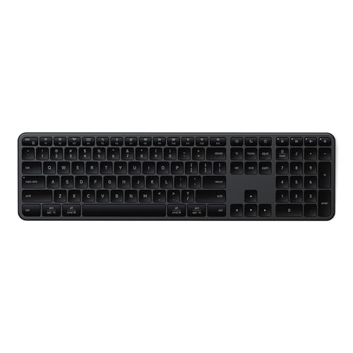 Satechi Slim EX3 Wireless Keyboard, Full-Size Keyboard w/Numpad, Multi-Device Bluetooth, 2.4GHz...