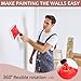 Paint Edger Tool for Walls,Paint Cutting Edge Tool,with 35-78 inch spliceable Long Pole,Edge Painting Tool with Painter's Pad Refills,Paint Edger for Wall Painting,Corner Walls & Ceilings Pad Painter