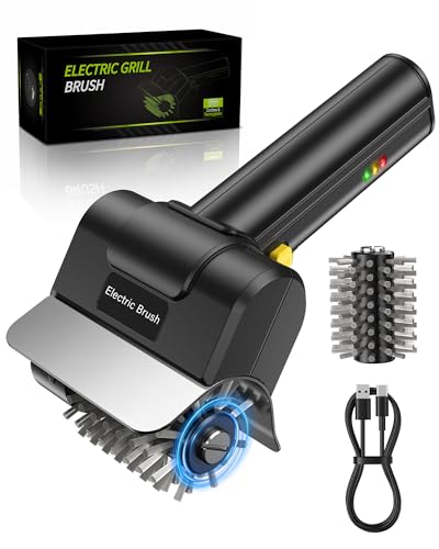 YIGU Electric Grill Brush for Outdoor Grill, Rechargeable Electric Grill