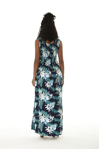 Image of Family Matching Hawaiian Clothes, Orchid Breeze Navy | Lightweight 100% rayon • Family matching outfits • Beach vacations • Luaus • Cruises • Family photos