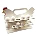 Portauovo a Forma di Pollo, Organizer per Uova in Legno da Cucina, Design Portatile, Riutilizzabile, Robusto e Affidabile, Robusto e Durevole per la Decorazione Domestica della Cucina, 24 Fori