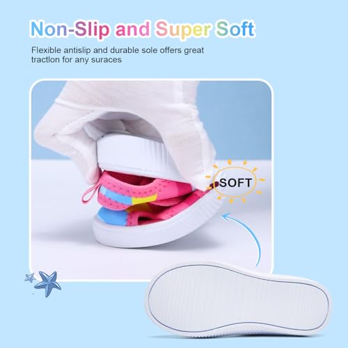 tombik Kids Boys Girls Water Shoes Quick-Dry Swim Beach Outdoor Sport Pool Sandals Barefoot Aqua Socks Baby Toddler Little Kid4