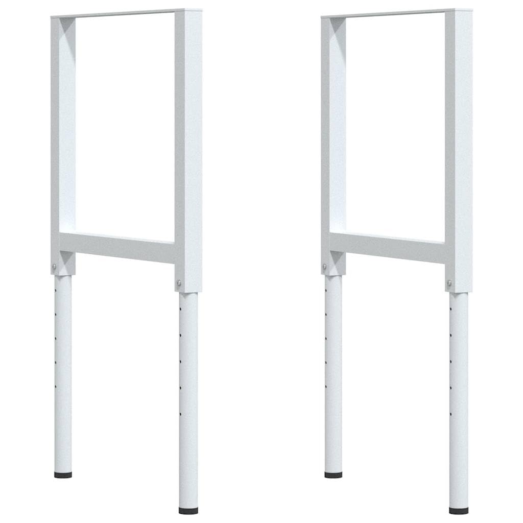 Banco de trabajo de roble macizo marrón oscuro, 80 x 60 x (71,5 – 98) cm con estructura de metal resistente, gran área de trabajo para talleres y proyectos de bricolaje, estable