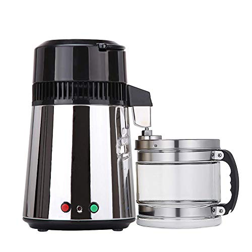SURPCOS Water Distiller, Stainless Steel Water Purifier, 750W Distilling Pure Water Machine for Countertop Home Table Desktop, 4L Distilled Water Making Machine