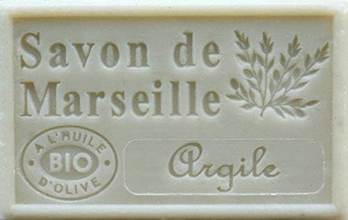 SAVON DE MARSEILLE 125g, French Soap, Vegetable Soap (Green Clay (Argile Verte))