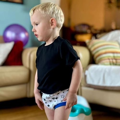 BIG ELEPHANT Potty Training Underwear, 100% Cotton Absorbent Unisex Toddler Pee Pants for Boys Girls