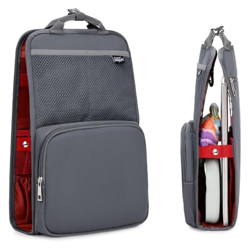 GillyGro Unisex Foldable Vertical Backpack Organizer Insert for Tote Bag Carry On Picnic Camping - With Pockets & Handle