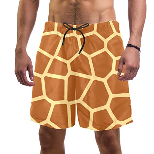 Maillots de bain pour hommes HadHfun à motif girafe et short de plage
