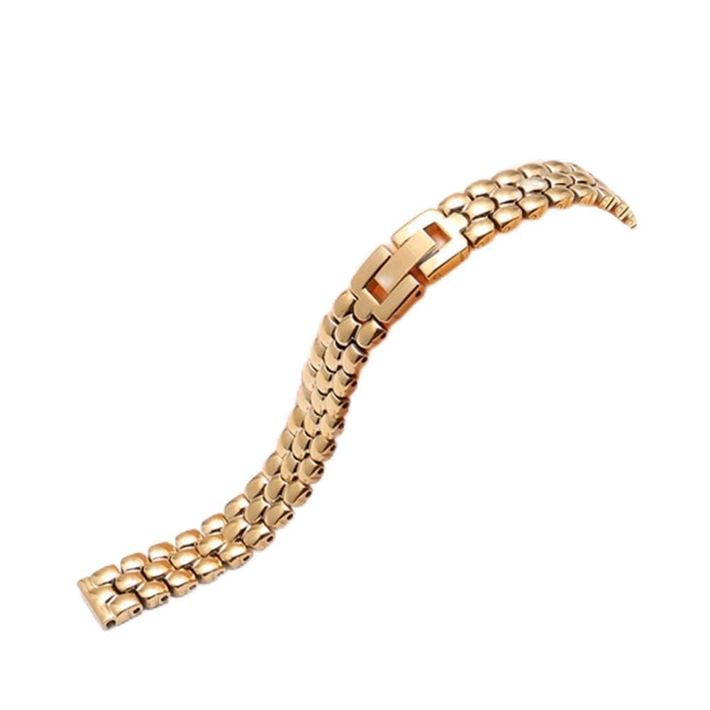 Cinturino Orologio Donna In Acciaio Inox Argentato - Bracciale Ricambio 8mm Chiusura Pieghevole