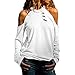 Produktbild iHENGH Damen Top Bluse Lässig Mode T-Shirt Frühling Sommer Frauen Bequem Blusen Lange Hülse Weg vom Schulter Normallack beiläufiges Hemd Einfache Oberteile(Weiß, S)