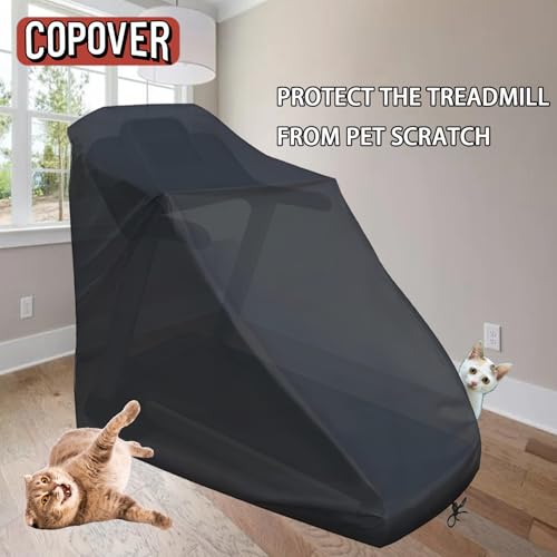 Image of Treadmill Cover, Dustproof UV Protection Running Machine Cover, Exercise Workout Equipment Protective with Drawstring for Home Fitness Equipment Treadmill Indoor & Outdoor