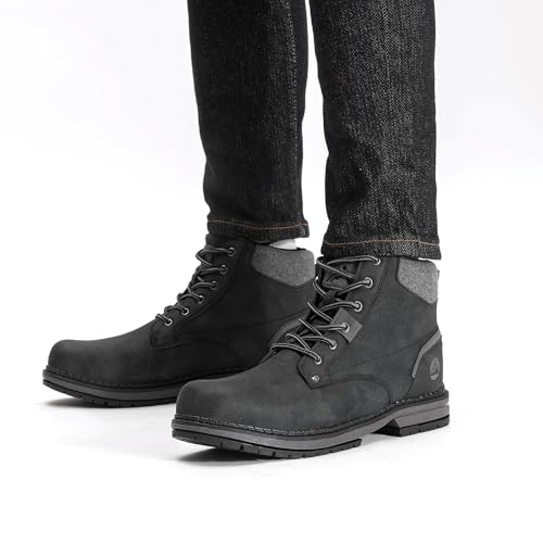Image of CC-Los Men's Hiking Boots Casual Chukka Boots Water-Resistant Work Ankle Boots for Men Black Size 9.5