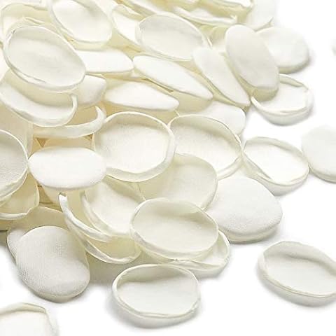 Floroom 300pcs Silk Rose Petals Ivory Flower Petals for Wedding Flower Girl Basket White Aisle Scatter Dinner Table Centerpieces Party Confetti Bridal Shower Romantic Night Decoration Cover