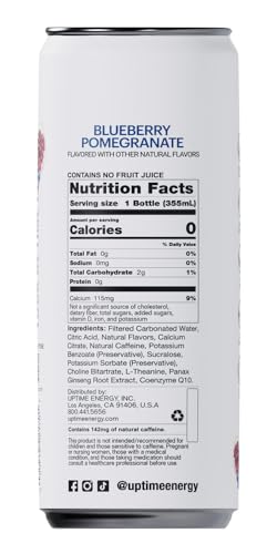 Uptime Blueberry Pomegranate - Zero Sugar (12 Pack), Premium Energy Drink thumb #5