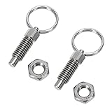 FOYTOKI 2pcs Spring Plunger Pull Latch Pin Retractable Indexing Mechanism for Mechanical Accessories and Industrial Equipment