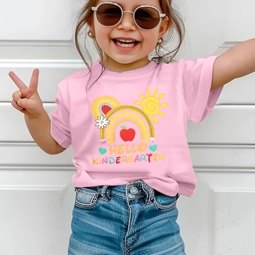Image of Rollin Into Kindergarten Shirt Boys Girls First Day of Kindergarten T Shirts Little Kids Tee Top
