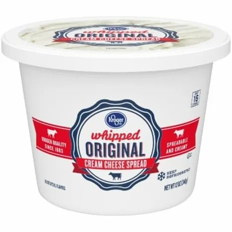 Original Whipped Cream Cheese Spread, 12 oz, Smooth & Creamy, Perfect for Bagels, Baking, and Spreads