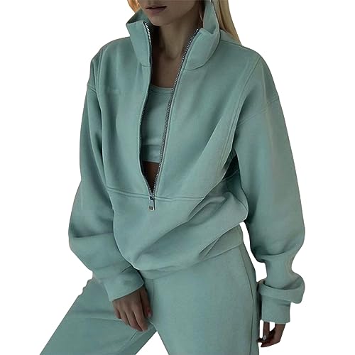 Survêtement femme zip complet en molleton bio avec pantalon à poches