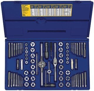 IRWIN - Juego de tornillos de máquinafraccionalmétrico y troqueles hexagonales de 76 piezas