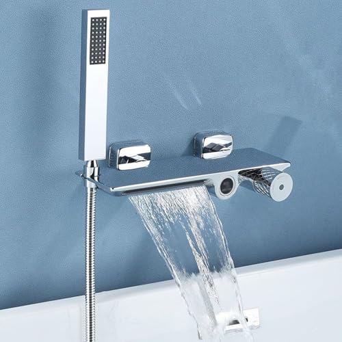 Mitigeur de bain-douche cascade gris mural en laiton de qualité