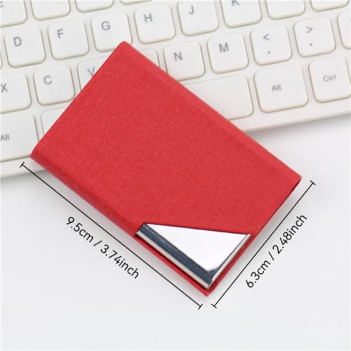 Slim Stainless Steel Card Organizer | PU Pocket-Sized Holder for Credit & Business Cards | Compact Design(white)2