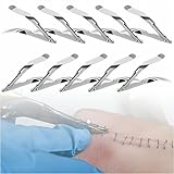Skin Staple Remover Tool - Surgical Grade Stainless Steel Staple Extractor for Veterinary and Wound Care (10)