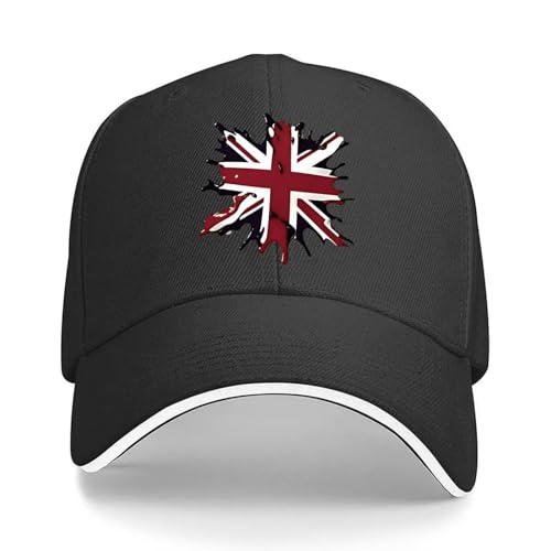 Casquette baseball drapeau britannique pour sport en plein air et randonnée