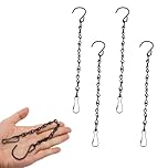 Metal Hang Chain,4 Pcs Garden Plant Hangers Metal Chains with Hooks Garden Plant Hangers Chains for Planter Basket Bird Feeder Lanterns Ornaments Wind Chimes DIY Crafts and Indoor Outdoor Decorative