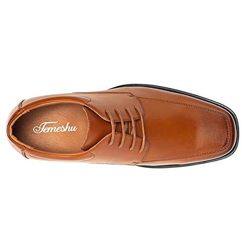 Men's Classic Dress Shoes Casual Lace Up Shoes Business Formal Oxford Hh11 Brown 12 #TOP3