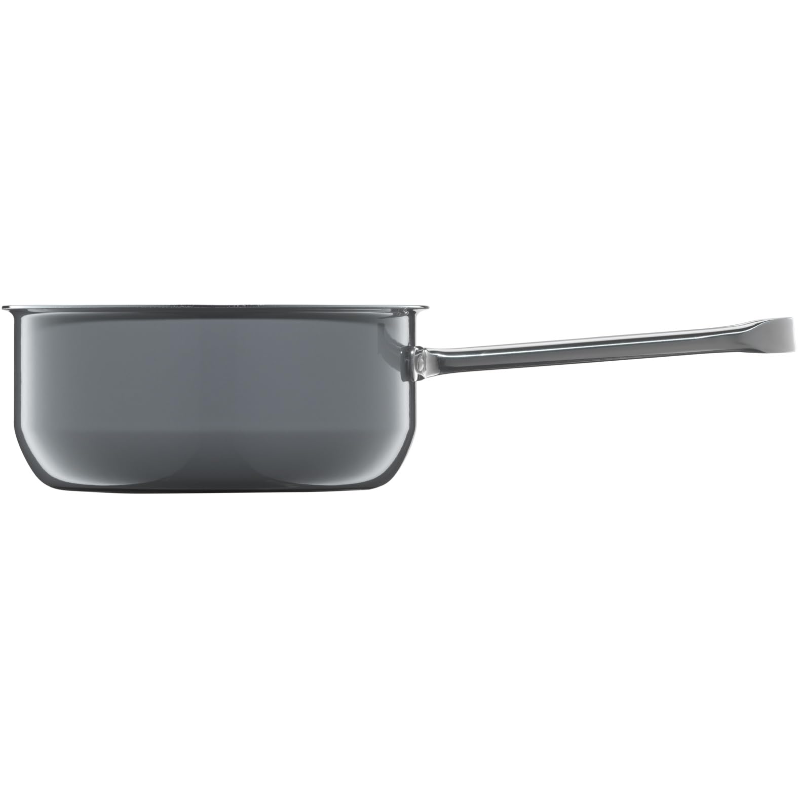 WMF Fusiontec Essential Stielkasserolle, 16 cm ohne Deckel, kleiner Topf 1,3l, Kochtopf klein, Nudeltopf, Milchtopf Induktion, High-Tech Keramik, kratzfest, unbeschichtet, grau, Made in Germany