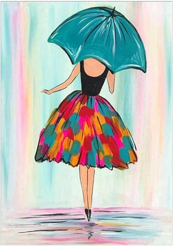 Kit de bordado de punto de cruz, kit de punto de cruz con estampado de patrones populares, bailarina de ballet, kit de bordado avanzado hecho a mano para principiantes de 11 quilates, 40 x 50 cm