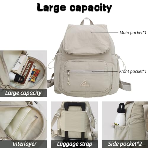 Teclado Kawaii Backpack Casual Cute Bookbags Lightweight Laptop Bag Travel Daypacks (Grey)4