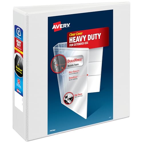 Avery Heavy-Duty View 3 Ring Binder, 3' One Touch EZD...