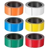 PATIKIL Magnetstreifen, 2,5 x 8,4 cm, blanko, beschreibbar, Etiketten zum Aufkleben, abwischbare...