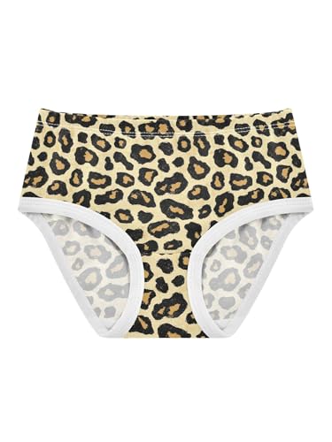 ZZKKO Yellow Black Mottled Texture Girls Underwear Toddler Panties for Girls Comfort Brief Size 2T