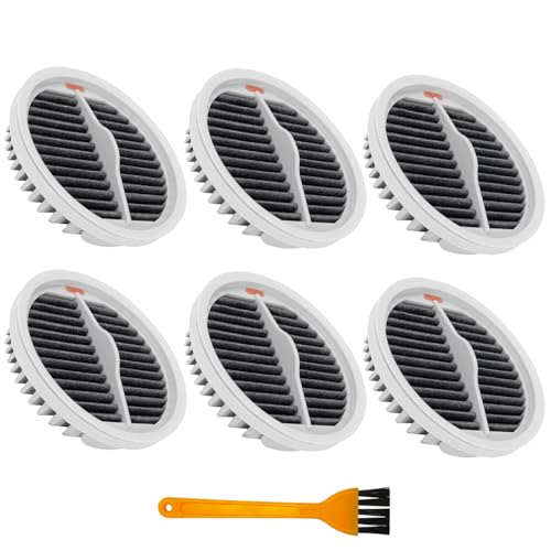 Paquete de 6 filtros HEPA lavables para aspiradora inalámbrica Xiaomi Roidmi X20 / X30 / X30 / S2 / F8 Storm Pro