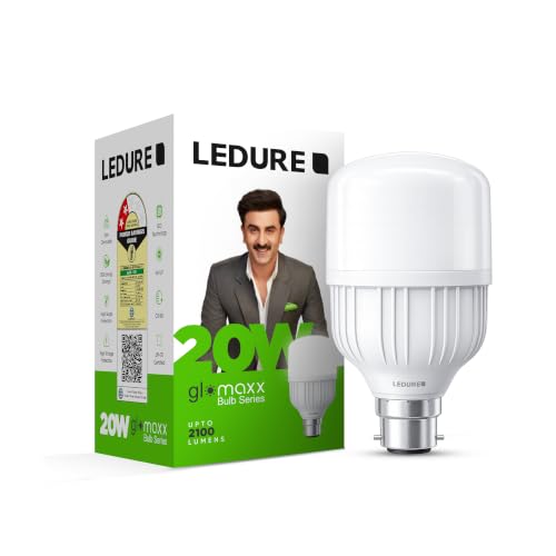 Image of LEDURE 20W LED Bulb|High Wattage B22 Base Bulb|BIS Approved|CoolWhite,Pack-1