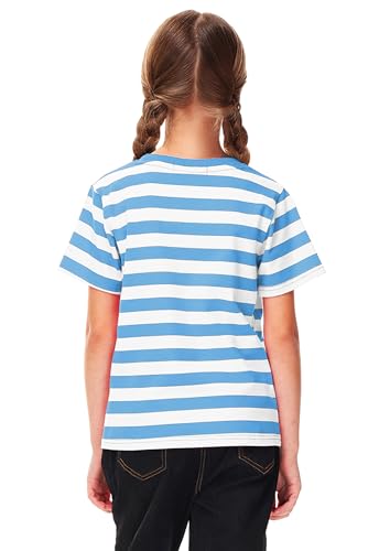 Image of Deerose Kids Striped Shirts Short Sleeve Boy Girls July 4th Patriotic Tee Top 3-14 Years