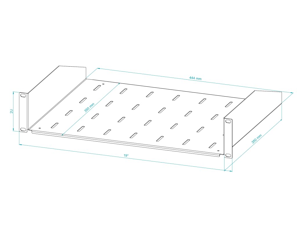 Baie de Brassage ECO 19 Pouces 2U 350mm Rack Serveur en Acier