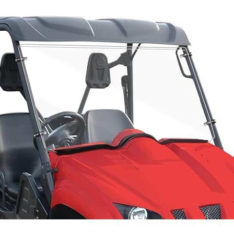 StarknightMT Front Rhino Windshield Scratch Proof PC Full Windshield Compatible With 2006-2008 Rhino 450 | 2004-2007 Rhino 660 | 2008-2013 Rhino 700 - Heavy Duty Clear Cover