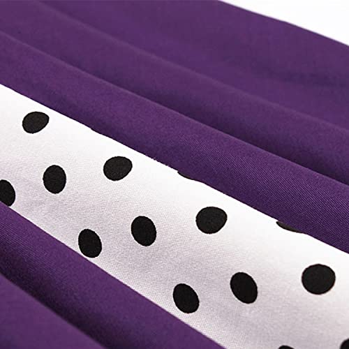 Image of KILLREAL Women's Vintage Polka Dot Print A-Line Pin Up Style Sleeveless Cocktail Party Casual Dress