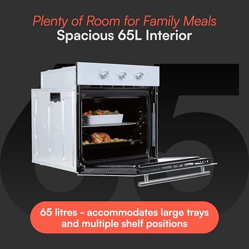 Cookology COF600WH 60cm White Built-in Single Electric Fan Forced Oven & timer - Image 5